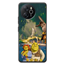 Друкований чохол з принтом Шрек для Blackview Shark 8 – Шрек і Фіона