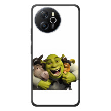 Друкований чохол з принтом Шрек для Blackview Shark 8 – Шрек осел і кіт