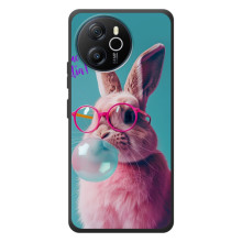 Чехол с принтом стильные животные для Блэквью Шарк 8 (Кролик в очках)