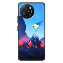 Чехол с украинским воином на Blackview Shark 8 (Украинский прапор)