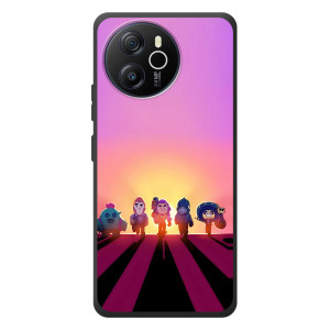 Силіконовый Чохол на Blackview Shark 8 з картинкою Brawl Stars (Персонажі на заході сонця)