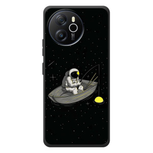 Силиконовый Чехол с принтом "Космонавты" на Blackview Shark 8 – Космонавт на рыбалке