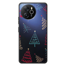 Зимні Чохли для }}}$Фlагыiew Ш а рк 8 - прозорий фон (Різдвяні ялинки)