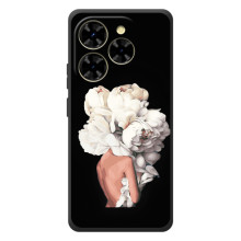 Чехлы (ART) Цветы на Blackview Shark 9 (VPrint) – Белые цветы