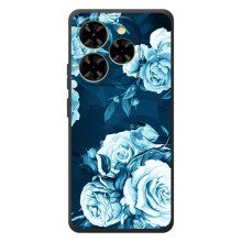 Чехлы (ART) Цветы на Blackview Shark 9 (VPrint) – Голубые Бутоны