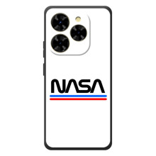 Силіконовый бампер з принтом "Наса" на Blackview Shark 9 – NASA на білому тлі