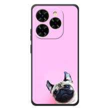 Бампер для Blackview Shark 9 с картинкой "Песики" (Собака на розовом)