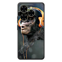 Чехол с Обезьянами Blackview Shark 9 - (AlphaPrint) (В наушниках)