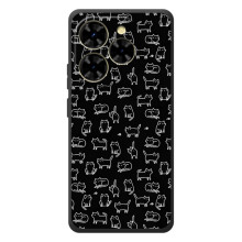 Чехол с принтом для Blackview Shark 9 (AlphaPrint) Модные коты – Меленькие котики