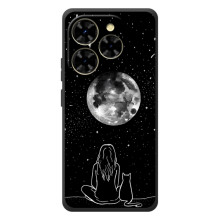 Чохол з малюнком кіт на Blackview Shark 9 (Дівчина з котом)