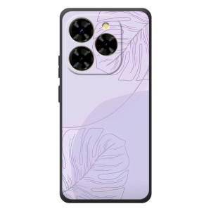 Чехол цветочный дизайн для Blackview Shark 9 (Монстера фиолетовая)