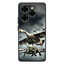 Чехол с мемами тралалело тралала для Blackview Shark 9 – Гусини и крокодило