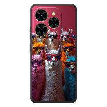 Чохол з принтом стильні тварини для Чорнийвид Шарк 9 (Лами в окулярах)