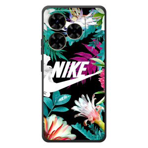 Силиконовый Чехол на Blackview Shark 9 с картинкой Nike (Цветочный Nike)