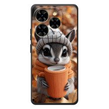 Печатный чехол «Зверята с кофе» для Blackview Shark 9 – Грызунчик с кофе