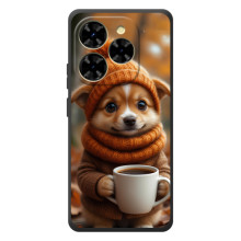 Печатный чехол «Зверята с кофе» для Blackview Shark 9 – Песик с кофе