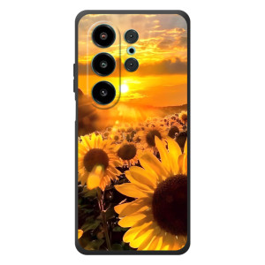 Чехол с Цветами для Blackview Wave 10 (поле подсолнухов)