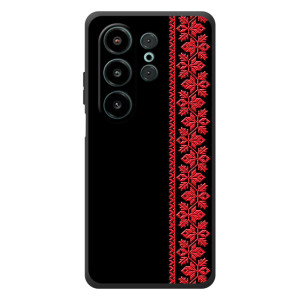 Силиконовый Чехол на Blackview Wave 10 с картинкой Вышиванки (Вышиванка на черном)