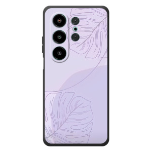 Чехол цветочный дизайн для Blackview Wave 10 (Монстера фиолетовая)