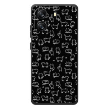 Чехол на тематику: Коты для Blackview Wave 6C – Котики на черном
