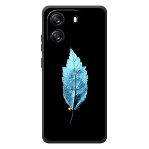 Чехол с картинками на черном фоне для Blackview Wave 6C – Листочек