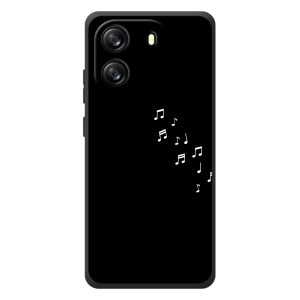 Чехол с картинками на черном фоне для Blackview Wave 6C – Ноты