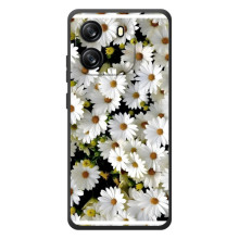 Чехол с ромашками на Blackview Wave 6C – Рамка в ромашках