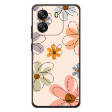 Чохол з квітковим принтом на Чорнавію Веве 6С (Кольорові квіти)