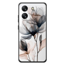 Чохол з квітковим принтом на Чорнавію Веве 6С (Квіти на білому)