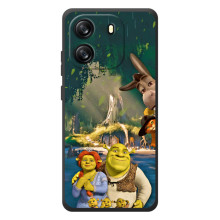 Печатный чехол с принтом Шрек для Blackview Wave 6C – Шрек и Фиона