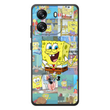 Силиконовый чехол Спанч Боб на =Блэк Вью Вејв 6С (Радостный Спанч Боб)