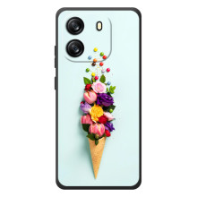 Чехлы с тематикой "ЦВЕТЫ" на Blackview Wave 6C (Цветок-мороженное)