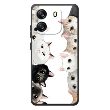 Силиконовый чехол с котиком для Blackview Wave 6C (Коты)
