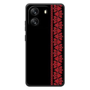 Силиконовый Чехол на Blackview Wave 6C – Красная Вышиванка