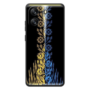 Силиконовый Чехол на Blackview Wave 6C – Патриотическая вышиванка