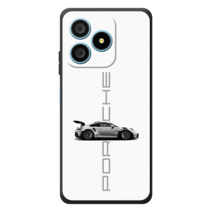 Чехол с авто Порше для Blackview Wave 9C – белый Порше