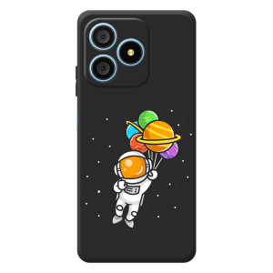 Силиконовый Чехол с принтом "Космонавты" на Blackview Wave 9C – Космонавт с шариками