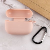 Силіконовий футляр New з карабіном для навушників Airpods Pro – Рожевий