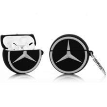 Силиконовый футляр Brand для наушников AirPods Pro + карабин – Mercedes