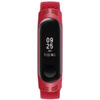 Тканевый монобраслет Braided Solo Loop для Xiaomi Mi Band 3/4/5/6 (S) – Красный