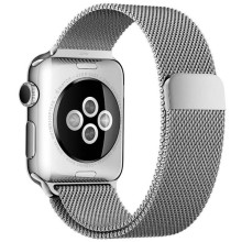 Ремінець Milanese Loop Design для Apple watch 42mm/44mm/45mm/49mm – Срібний