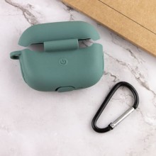 Силіконовий футляр New з карабіном для навушників Airpods Pro – Зелений