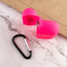 Силіконовий футляр New з карабіном для навушників Airpods Pro – Рожевий