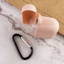 Силиконовый футляр New с карабином для наушников Airpods Pro – Розовый