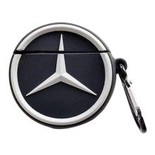 Силиконовый футляр Brand для наушников AirPods 1/2 + карабин – Mercedes
