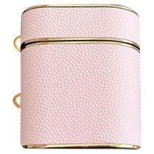 Кожаный футляр Suitcase для наушников AirPods 1/2 – Pink