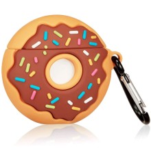 Силиконовый футляр Donut для наушников AirPods 1/2 – Коричневый