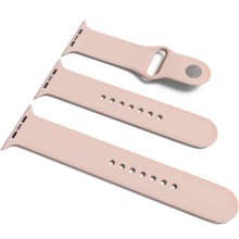 Силіконовий ремінець для Apple Watch Sport Band 38 / 40 / 41 (S/M & M/L) 3pcs (Рожевий)