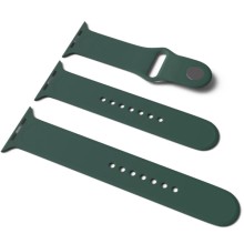 Силіконовий ремінець для Apple Watch Sport Band 38 / 40 / 41 (S/M & M/L) 3pcs (Зелений)