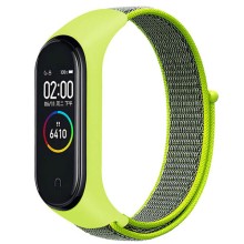 Ремешок Nylon для Xiaomi Mi Band 3/4/5/6/7 – Желтый